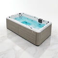 Swim Spa Designed for Urban Living, 14ft Compact Size, Integrated Therapy Zone, Premium Wood Cabinet
