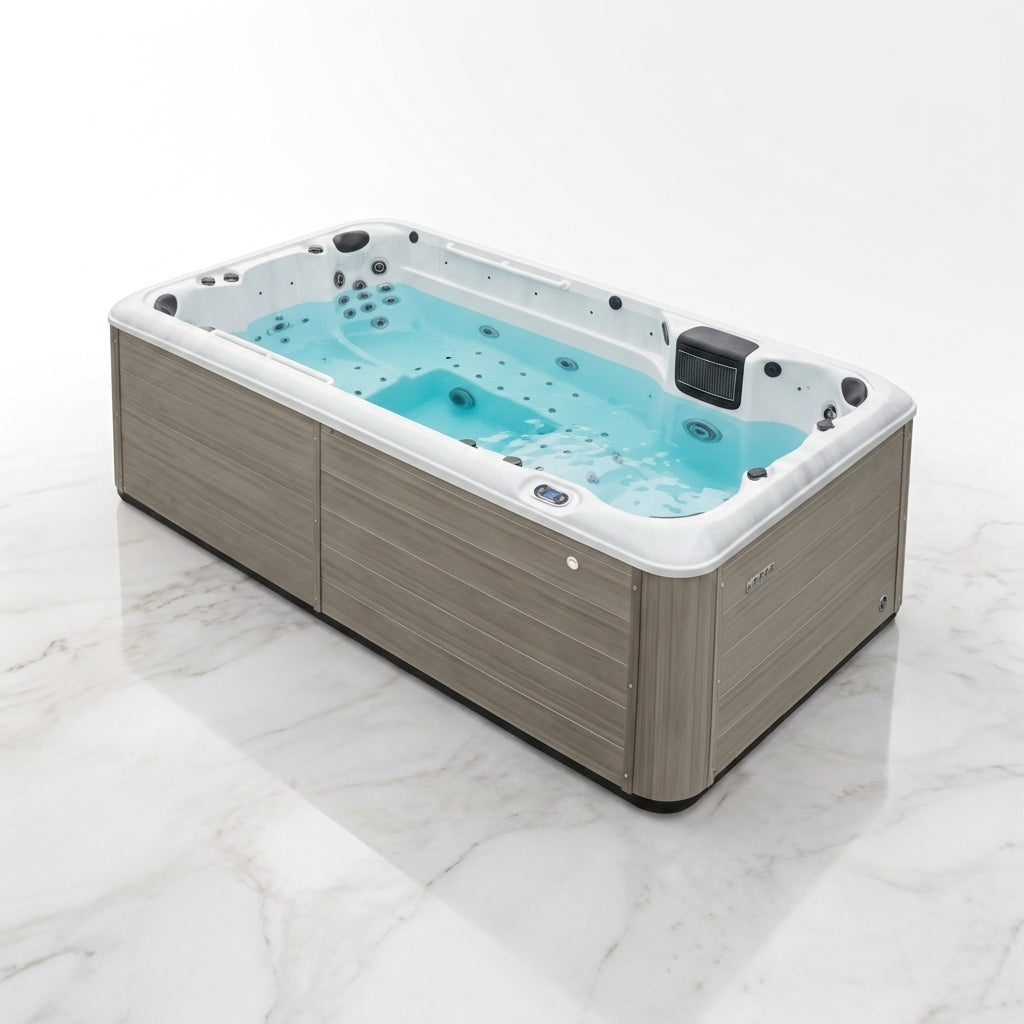 AquaLuxe Terrace Compact 14 Swim Spa — Studio Shot
