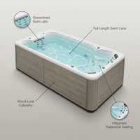 AquaLuxe Terrace Compact 14 Swim Spa — infographic