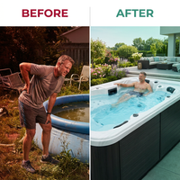 AquaLuxe Vista Pro 18 Swim Spa — Before & After