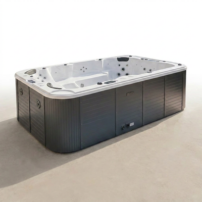 18 Foot Swim Spa Built for Athletic Training, Powerful Current System, Ergonomic Recovery Seating, Contemporary Design