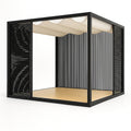 Outdoor Pergola Built for Modern Terraces, Powder-Coated Aluminum Frame, Marine-Grade Fabric Canopy