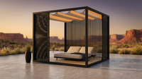 NoirVerge Aperture Pergola — Lifestyle