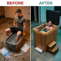 TimberChill Glacier Pro Cedar Cold Plunge — Before & After