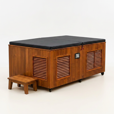 Cedar Cold Plunge Built for Recovery, 304 Stainless Steel Basin, Furniture-Grade Cabinet, Multi-Stage Filtration