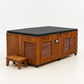 Cedar Cold Plunge Built for Recovery, 304 Stainless Steel Basin, Furniture-Grade Cabinet, Multi-Stage Filtration