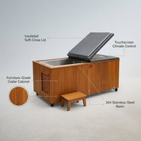 TimberChill Glacier Pro Cedar Cold Plunge — infographic