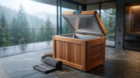 TimberChill Glacier Pro Cedar Cold Plunge — Lifestyle