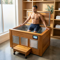 TimberChill Glacier Pro Cedar Cold Plunge — Lifestyle