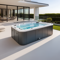 18 Foot Swim Spa Built for Athletic Training, Powerful Current System, Ergonomic Recovery Seating, Contemporary Design