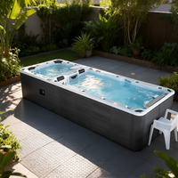 Swim Spa Built for Extended Training, 19ft Length, Hydrotherapy Zone, Contemporary Design, Premium Shell